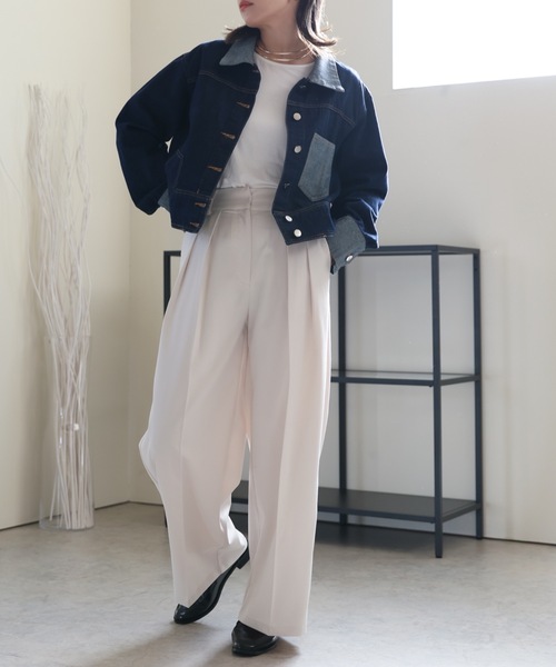 ULEULA(ウルア)の「切替デニムジャケット(デニムジャケット・レディース・ブルー・FREE)」の14枚目の写真