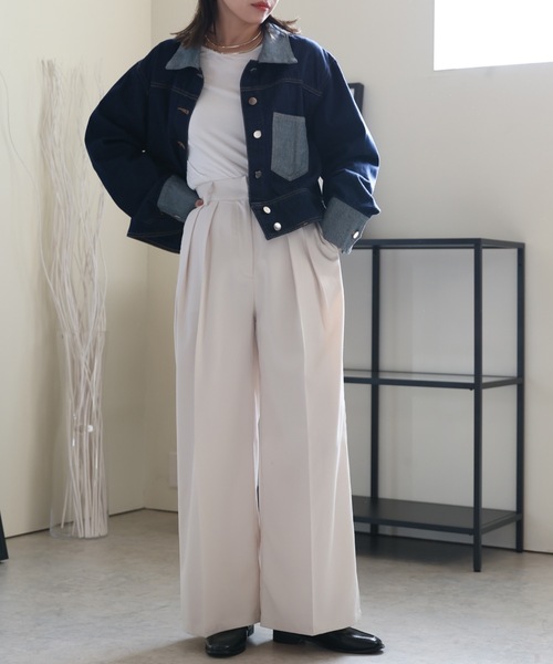 ULEULA(ウルア)の「切替デニムジャケット(デニムジャケット・レディース・ブルー・FREE)」の18枚目の写真