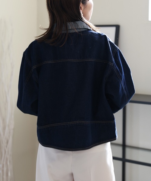 ULEULA(ウルア)の「切替デニムジャケット(デニムジャケット・レディース・ブルー・FREE)」の7枚目の写真