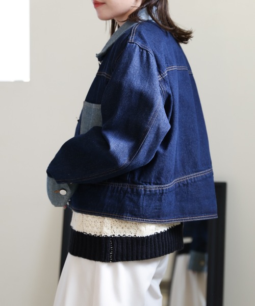 ULEULA(ウルア)の「切替デニムジャケット(デニムジャケット・レディース・ブルー・FREE)」の10枚目の写真