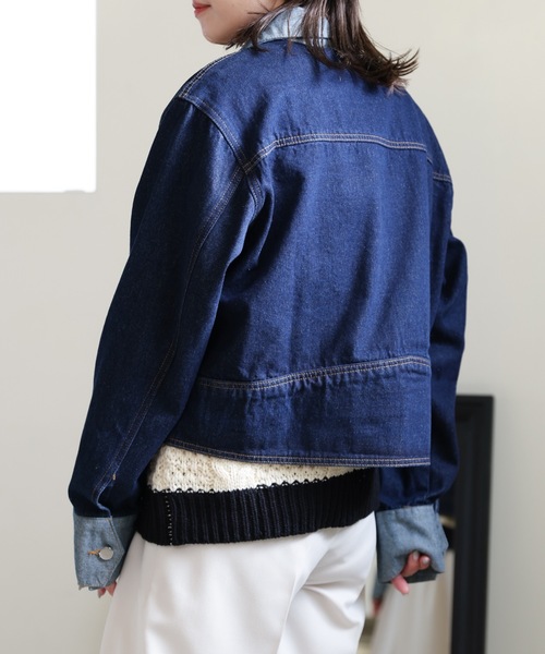 ULEULA(ウルア)の「切替デニムジャケット(デニムジャケット・レディース・ブルー・FREE)」の11枚目の写真
