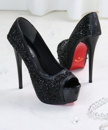 LibertyDoll/15cm ハイヒールビジューオープントゥパンプス(1252)