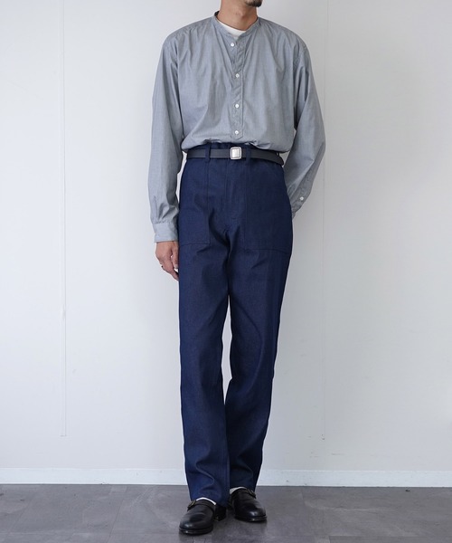 GUNG HO(ガンホー)の「【GUNG HO USA ガンホー】 ORIGINAL FATIGUE PANTS MADE IN USA デニム(デニムパンツ・メンズ・インディゴブルー・32inch/34inch/36inch)」の1枚目の写真