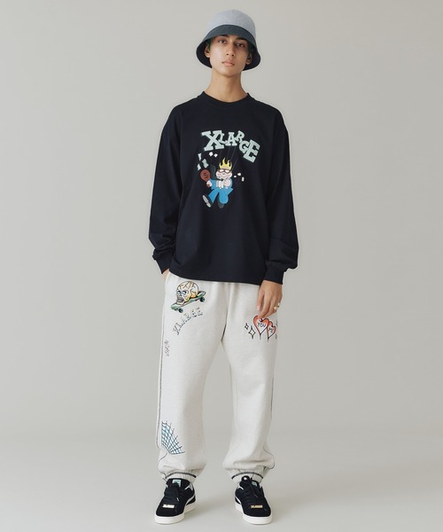 XLARGE(エクストララージ)の「GOOD TIME SWEATPANTS(スウェットパンツ・メンズ・オフホワイト/ブラック・M/L/XL/S)」の4枚目の写真