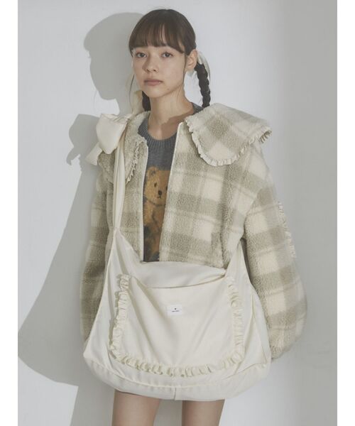 merry jenny（メリージェニー）の「Bigリボンショルダーバッグ（トートバッグ・レディース・アイボリー・FREE）」の3枚目の写真