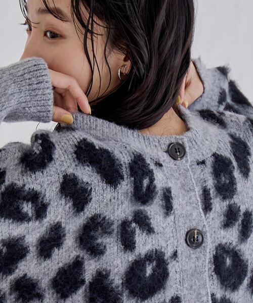 coen（コーエン）の「2WAYレオパードシャギーニット（カーディガン