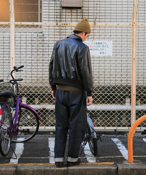 MILITARY（ミリタリー）の「A-2ホースハイドレザーフライトジャケット（ミリタリージャケット・メンズ・ブラウン・36/38/40/42/44）」の22枚目の写真