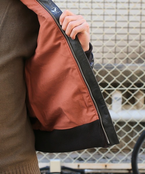 MILITARY（ミリタリー）の「A-2ホースハイドレザーフライトジャケット（ミリタリージャケット・メンズ・ブラウン・36/38/40/42/44）」の19枚目の写真