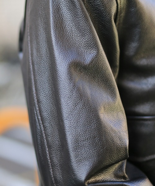 MILITARY（ミリタリー）の「A-2ホースハイドレザーフライトジャケット（ミリタリージャケット・メンズ・ブラウン・36/38/40/42/44）」の14枚目の写真