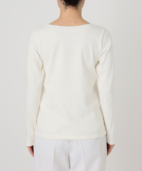 Noble（ノーブル）の「スビンコットンロングスリーブTシャツ（Tシャツ/カットソー・レディース・ライトグレー/ブラック/ホワイト・FREE）」の15枚目の写真