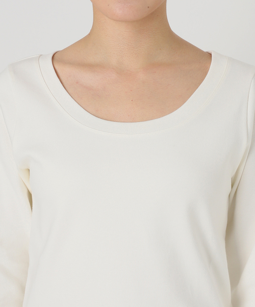 Noble（ノーブル）の「スビンコットンロングスリーブTシャツ（Tシャツ/カットソー・レディース・ライトグレー/ブラック/ホワイト・FREE）」の16枚目の写真