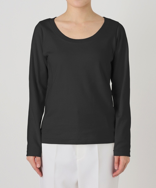 Noble（ノーブル）の「スビンコットンロングスリーブTシャツ（Tシャツ/カットソー・レディース・ライトグレー/ブラック/ホワイト・FREE）」の22枚目の写真