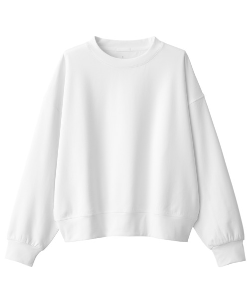 無印良品（ムジルシリョウヒン）の「〔MUJI WALKER〕婦人　ＵＶカット乾きやすいスウェットシャツ（スウェット・レディース・グリーン系2/ピンク/グレー系1/オフホワイト・XL/L/M/S）」の9枚目の写真