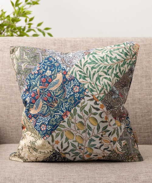 Jubilee（ジュビリー）の「動物とウィリアムモリス柄  両面デザイン リネン素材 Jubilee クッションカバー（クッション/クッションカバー・レディース・その他1/その他4/その他9/その他6/その他7/その他5/その他2/その他10/その他3/その他8/その他16/その他17/その他12/その他13/その他14/その他15/その他18/その他11・45cm）」の10枚目の写真