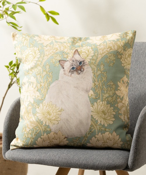 Jubilee（ジュビリー）の「動物とウィリアムモリス柄  両面デザイン リネン素材 Jubilee クッションカバー（クッション/クッションカバー・レディース・その他1/その他4/その他9/その他6/その他7/その他5/その他2/その他10/その他3/その他8/その他16/その他17/その他12/その他13/その他14/その他15/その他18/その他11・45cm）」の13枚目の写真