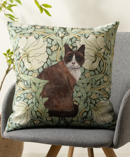 Jubilee（ジュビリー）の「動物とウィリアムモリス柄  両面デザイン リネン素材 Jubilee クッションカバー（クッション/クッションカバー・レディース・その他1/その他4/その他9/その他6/その他7/その他5/その他2/その他10/その他3/その他8/その他16/その他17/その他12/その他13/その他14/その他15/その他18/その他11・45cm）」の16枚目の写真