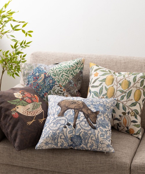 Jubilee（ジュビリー）の「動物とウィリアムモリス柄  両面デザイン リネン素材 Jubilee クッションカバー（クッション/クッションカバー・レディース・その他1/その他4/その他9/その他6/その他7/その他5/その他2/その他10/その他3/その他8/その他16/その他17/その他12/その他13/その他14/その他15/その他18/その他11・45cm）」の19枚目の写真