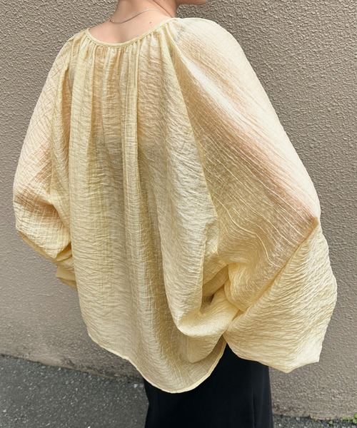 select MOCA by son(セレクトモカバイソン)の「2WAYボリュームオーバーブラウス(シャツ/ブラウス・レディース・オフホワイト/ブラック/ベージュ/ブラウン/グレー・FREE/SMALL)」の12枚目の写真