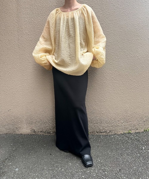 select MOCA by son(セレクトモカバイソン)の「2WAYボリュームオーバーブラウス(シャツ/ブラウス・レディース・オフホワイト/ブラック/ベージュ/ブラウン/グレー・FREE/SMALL)」の16枚目の写真