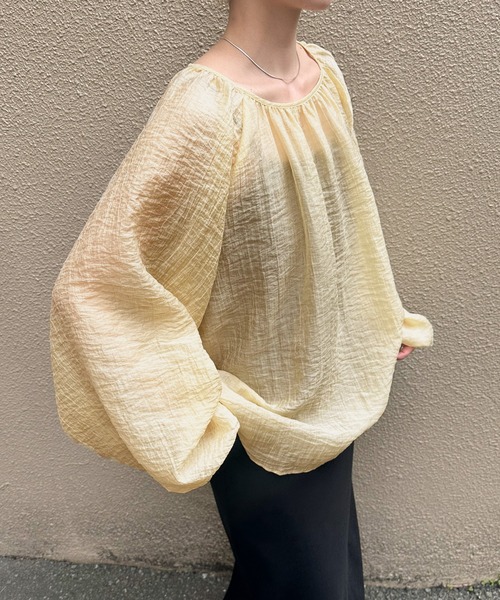 select MOCA by son(セレクトモカバイソン)の「2WAYボリュームオーバーブラウス(シャツ/ブラウス・レディース・オフホワイト/ブラック/ベージュ/ブラウン/グレー・FREE/SMALL)」の14枚目の写真