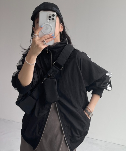 wee9s（ウィークス）の「track jacket（ブルゾン・レディース・カーキ/ネイビー/ブラック/アイボリー・FREE）」の3枚目の写真