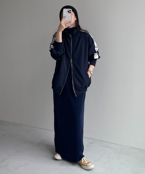 wee9s（ウィークス）の「track jacket（ブルゾン・レディース・カーキ/ネイビー/ブラック/アイボリー・FREE）」の15枚目の写真