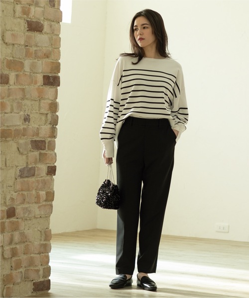 OPAQUE.CLIP（オペークドットクリップ）の「◆≪SS-LLsize≫ 着丈が選べる！美脚ストレッチテーパードパンツ【UV/抗ピリング/洗濯機洗い可】（その他パンツ・レディース・ブラック/グレー系2/ピンク/ベージュ・02/03/34/36/38/40/42）」の5枚目の写真