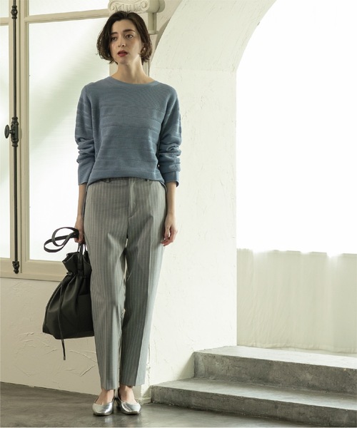 OPAQUE.CLIP（オペークドットクリップ）の「◆≪SS-LLsize≫ 着丈が選べる！美脚ストレッチテーパードパンツ【UV/抗ピリング/洗濯機洗い可】（その他パンツ・レディース・ブラック/グレー系2/ピンク/ベージュ・02/03/34/36/38/40/42）」の11枚目の写真