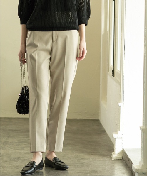 OPAQUE.CLIP（オペークドットクリップ）の「◆≪SS-LLsize≫ 着丈が選べる！美脚ストレッチテーパードパンツ【UV/抗ピリング/洗濯機洗い可】（その他パンツ・レディース・ブラック/グレー系2/ピンク/ベージュ・02/03/34/36/38/40/42）」の15枚目の写真