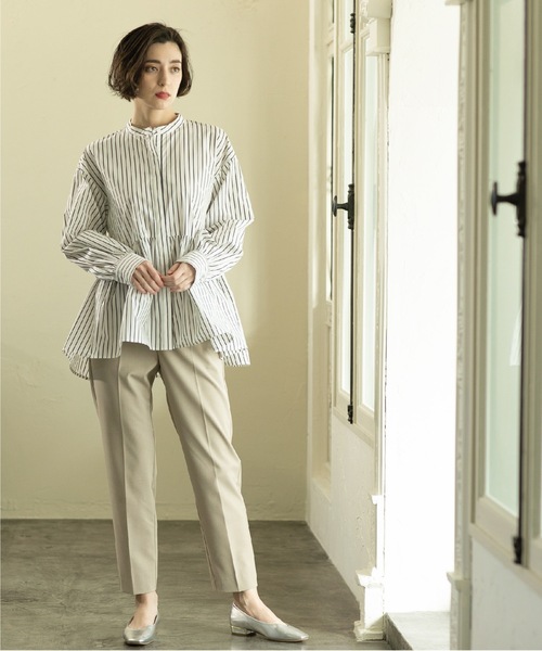 OPAQUE.CLIP（オペークドットクリップ）の「◆≪SS-LLsize≫ 着丈が選べる！美脚ストレッチテーパードパンツ【UV/抗ピリング/洗濯機洗い可】（その他パンツ・レディース・ブラック/グレー系2/ピンク/ベージュ・02/03/34/36/38/40/42）」の18枚目の写真