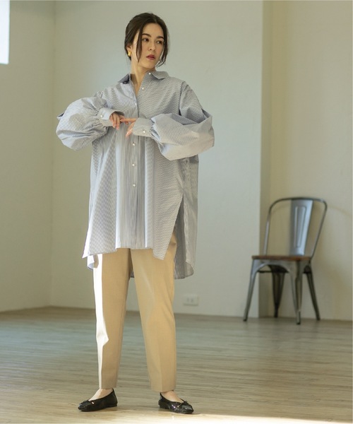 OPAQUE.CLIP（オペークドットクリップ）の「◆≪SS-LLsize≫ 着丈が選べる！美脚ストレッチテーパードパンツ【UV/抗ピリング/洗濯機洗い可】（その他パンツ・レディース・ブラック/グレー系2/ピンク/ベージュ・02/03/34/36/38/40/42）」の20枚目の写真