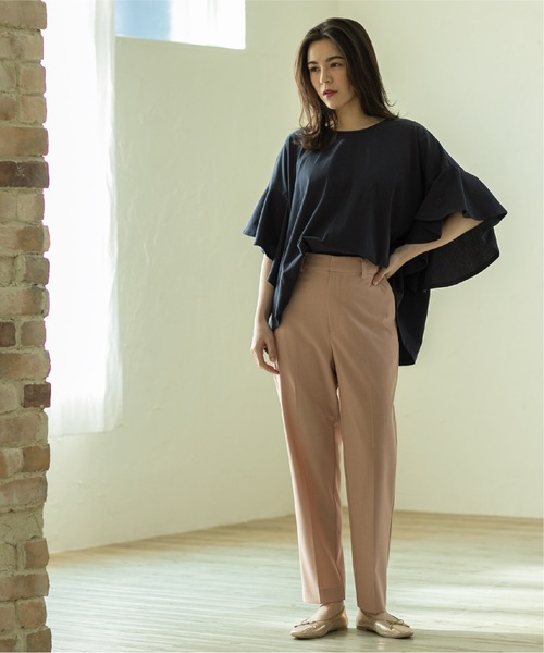 OPAQUE.CLIP（オペークドットクリップ）の「◆≪SS-LLsize≫ 着丈が選べる！美脚ストレッチテーパードパンツ【UV/抗ピリング/洗濯機洗い可】（その他パンツ・レディース・ブラック/グレー系2/ピンク/ベージュ・02/03/34/36/38/40/42）」の22枚目の写真