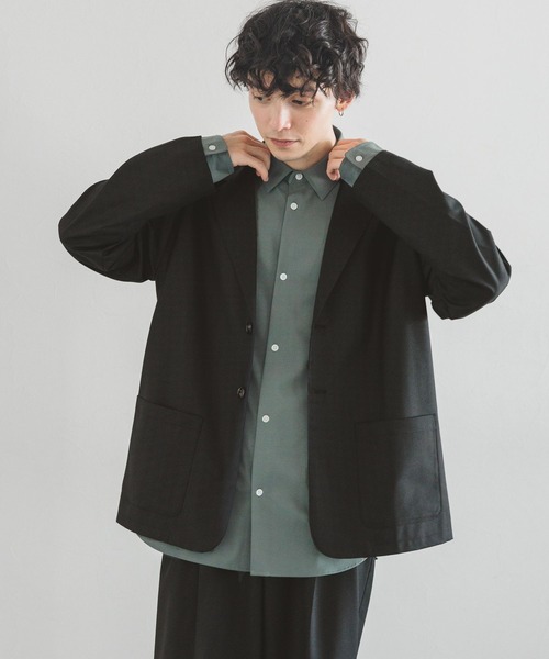 RAGEBLUE（レイジブルー）の「【SET UP/セットアップ】オーバーサイズ/TRストレッチ/シングルテーラードジャケット&ワイドスラックス（テーラードジャケット・メンズ・ベージュ/その他19/ネイビー・LARGE/MEDIUM）」の9枚目の写真