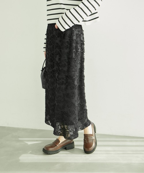 ROPE' PICNIC（ロペピクニック）の「フリンジスカート（スカート・レディース・ブラック/サックスブルー/ホワイト系その他・38/40）」の17枚目の写真