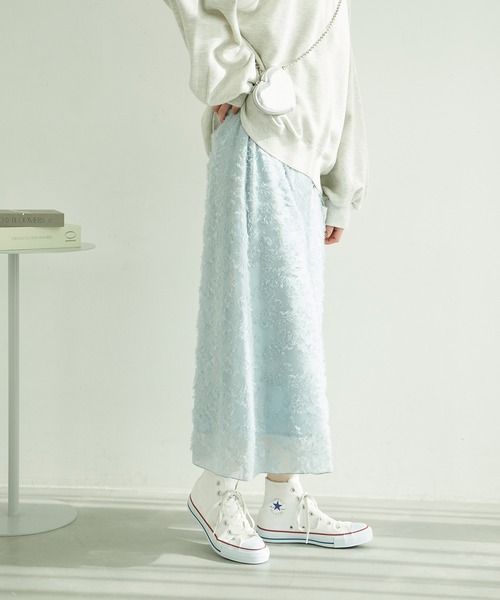 ROPE' PICNIC（ロペピクニック）の「フリンジスカート（スカート・レディース・ブラック/サックスブルー/ホワイト系その他・38/40）」の6枚目の写真