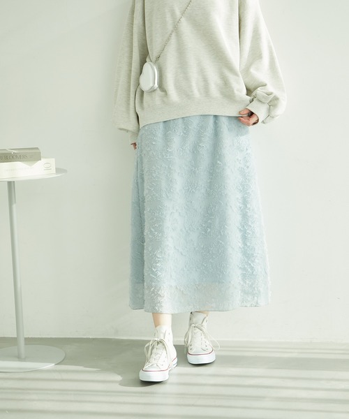 ROPE' PICNIC（ロペピクニック）の「フリンジスカート（スカート・レディース・ブラック/サックスブルー/ホワイト系その他・38/40）」の10枚目の写真