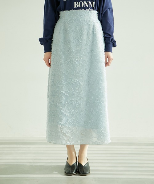 ROPE' PICNIC（ロペピクニック）の「フリンジスカート（スカート・レディース・ブラック/サックスブルー/ホワイト系その他・38/40）」の11枚目の写真