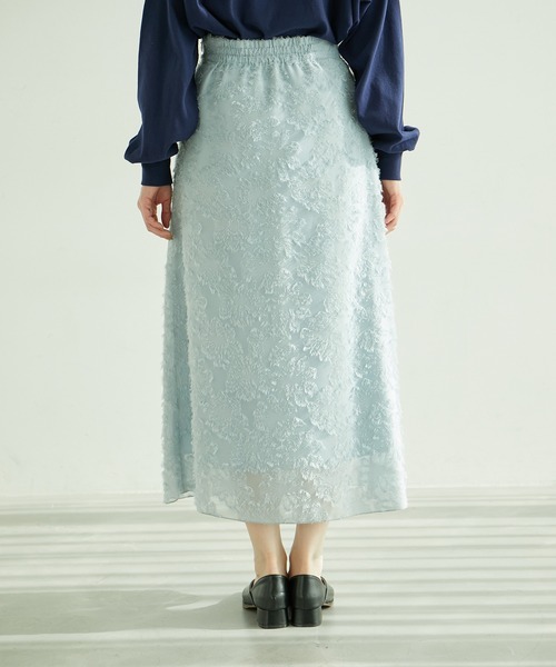 ROPE' PICNIC（ロペピクニック）の「フリンジスカート（スカート・レディース・ブラック/サックスブルー/ホワイト系その他・38/40）」の8枚目の写真