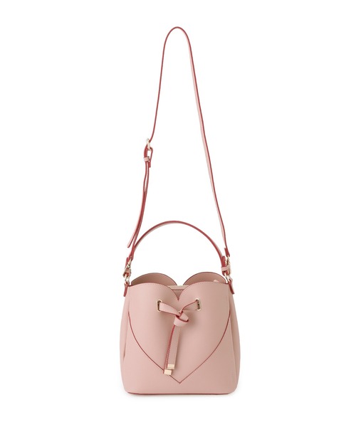 VIS(ビス)の「【2WAY】ハートカットバッグ(ハンドバッグ・レディース・ピンク/ホワイト/ブラック・FREE)」の12枚目の写真
