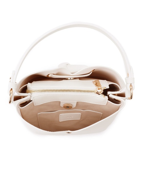 VIS(ビス)の「【2WAY】ハートカットバッグ(ハンドバッグ・レディース・ピンク/ホワイト/ブラック・FREE)」の6枚目の写真