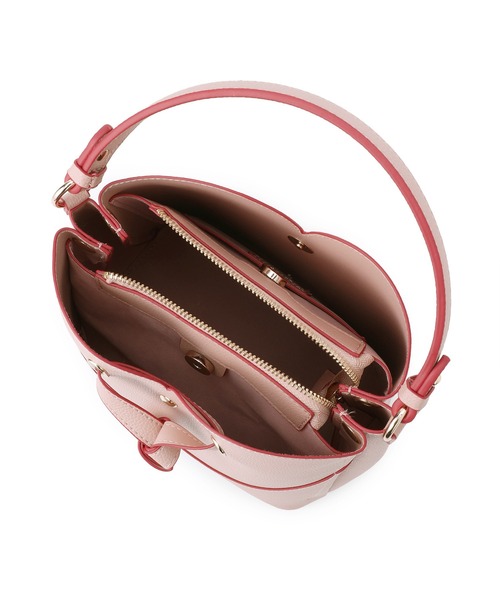 VIS(ビス)の「【2WAY】ハートカットバッグ(ハンドバッグ・レディース・ピンク/ホワイト/ブラック・FREE)」の9枚目の写真