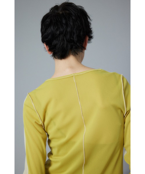 HeRIN.CYE へリンドットサイ　長袖カットソー セール】Feels piping tops フィールズパイピングトップス（T