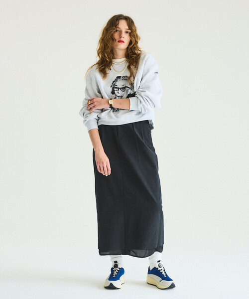 Oblada(オブラダ)の「Oblada | OFFICER SKIRT WOMEN(スカート・レディース・チャコール・XS/S)」の14枚目の写真