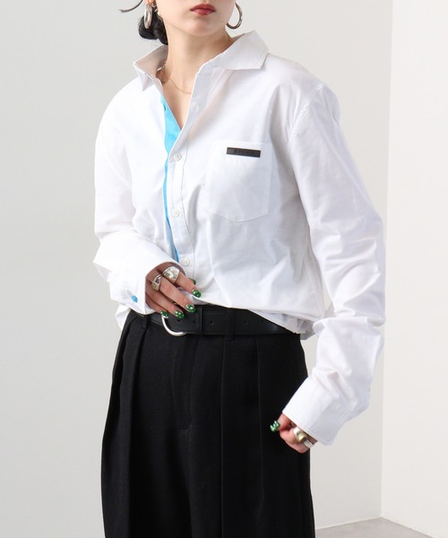 EVOLUTION（エボリューション）の「Frontline Regular Long Sleeve Shirt / フロントラインレギュラー長袖シャツ unisex（シャツ/ブラウス・メンズ・オフホワイト/ブラック・M/L/XL）」の4枚目の写真