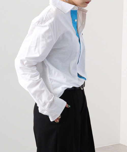 EVOLUTION（エボリューション）の「Frontline Regular Long Sleeve Shirt / フロントラインレギュラー長袖シャツ unisex（シャツ/ブラウス・メンズ・オフホワイト/ブラック・M/L/XL）」の5枚目の写真