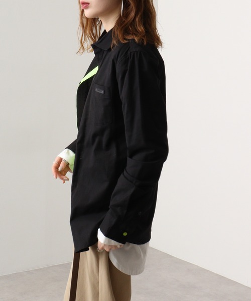 EVOLUTION（エボリューション）の「Frontline Regular Long Sleeve Shirt / フロントラインレギュラー長袖シャツ unisex（シャツ/ブラウス・メンズ・オフホワイト/ブラック・M/L/XL）」の10枚目の写真