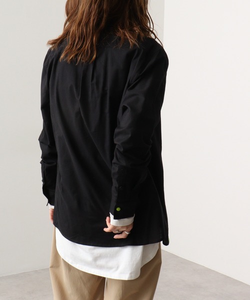 EVOLUTION（エボリューション）の「Frontline Regular Long Sleeve Shirt / フロントラインレギュラー長袖シャツ unisex（シャツ/ブラウス・メンズ・オフホワイト/ブラック・M/L/XL）」の11枚目の写真