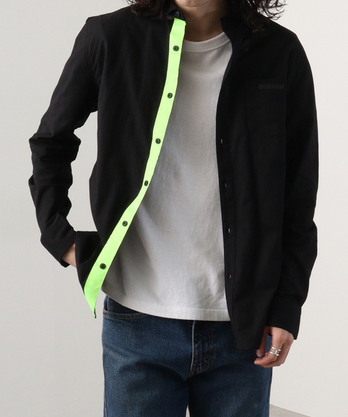 EVOLUTION（エボリューション）の「Frontline Regular Long Sleeve Shirt / フロントラインレギュラー長袖シャツ unisex（シャツ/ブラウス・メンズ・オフホワイト/ブラック・M/L/XL）」の21枚目の写真