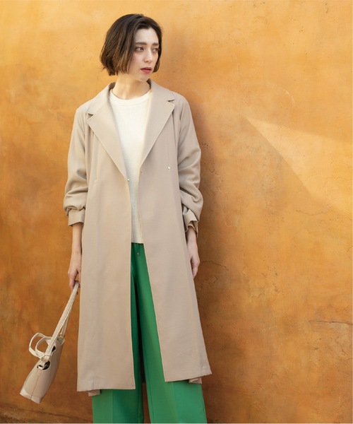 OPAQUE.CLIP(オペークドットクリップ)の「◆リラクシーツイルトレンチコート【洗える】(トレンチコート・レディース・ネイビー/ベージュ・00)」の17枚目の写真