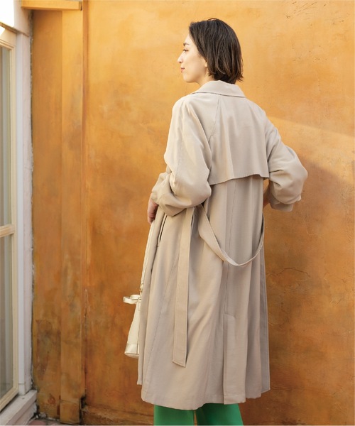 OPAQUE.CLIP(オペークドットクリップ)の「◆リラクシーツイルトレンチコート【洗える】(トレンチコート・レディース・ネイビー/ベージュ・00)」の19枚目の写真